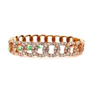 Diamond Link Bangle Bracelet