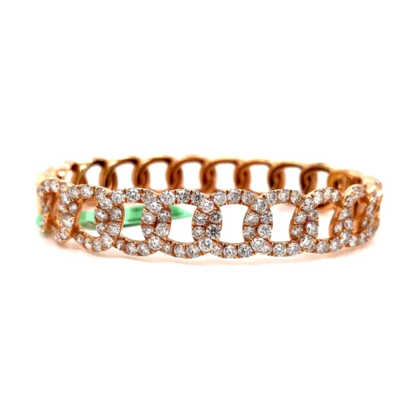 Diamond Link Bangle Bracelet