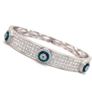 Diamond Evil Eye Bangle