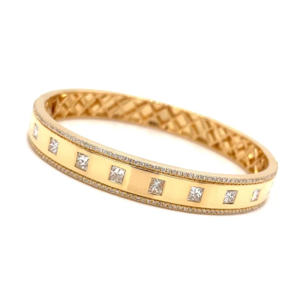 Princess Cut Diamond Bangle