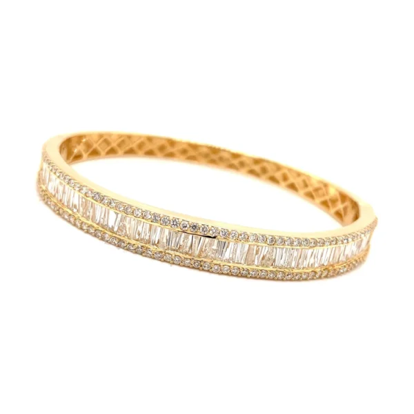 Baguette Diamond Bangle Bracelet