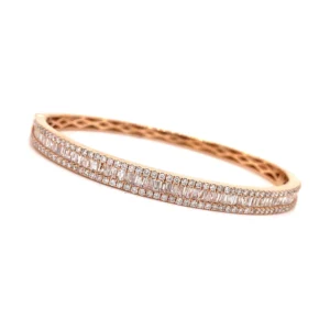 Baguette Diamond Bangle Bracelet