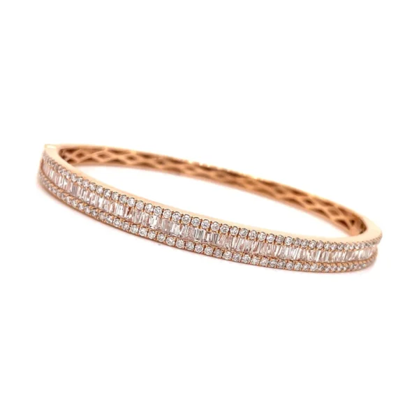 Baguette Diamond Bangle Bracelet