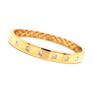 Princess Diamond Bangle Bracelet