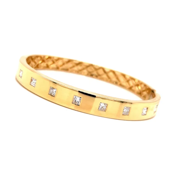 Princess Diamond Bangle Bracelet