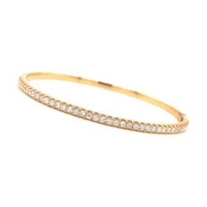 Diamond Station Bangle Bracelet