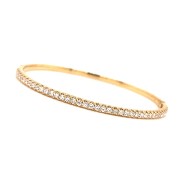 Diamond Station Bangle Bracelet