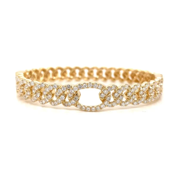 Cuban Link Diamond Bangle