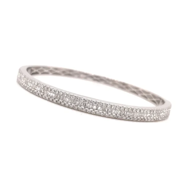 Baguette Diamond Bangle Bracelet