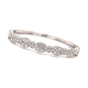 Pave Diamond Oval Bangle
