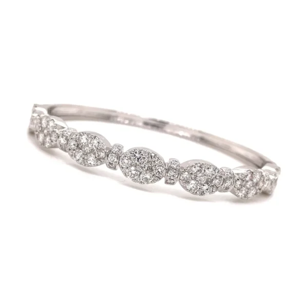 Pave Diamond Oval Bangle