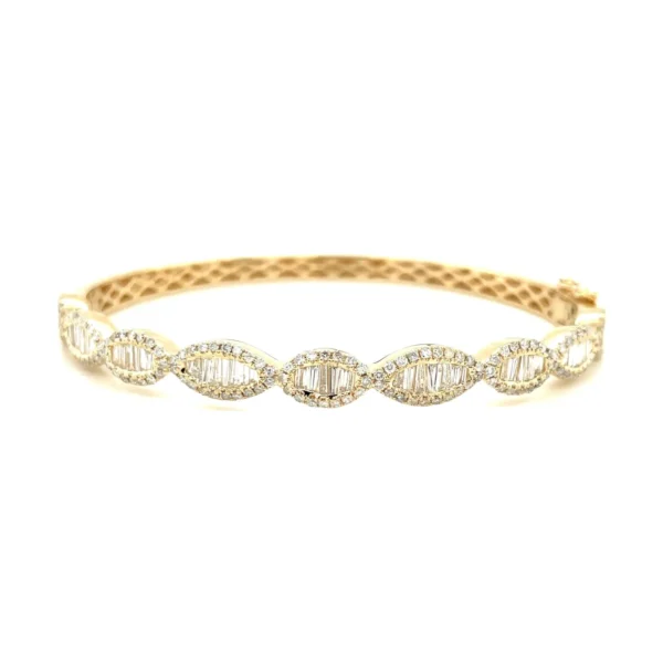 Baguette Diamond Bangle Bracelet