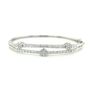 Double Band Diamond Bangle