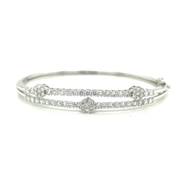 Double Band Diamond Bangle