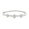 Diamond Station Bangle Bracelet