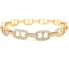 Diamond Link Bangle Bracelet