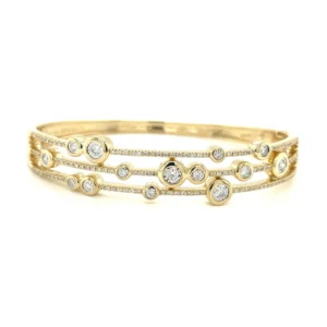 Bezel Diamond Bangle Bracelet