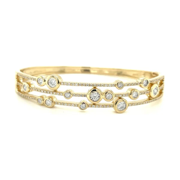 Bezel Diamond Bangle Bracelet
