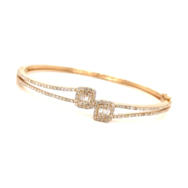 Bypass Diamond Halo Bangle