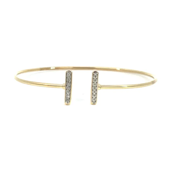 Diamond Bar Open Bangle