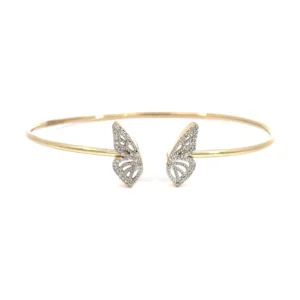 Butterfly Diamond Open Bangle