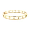 Floral Diamond Bangle Bracelet