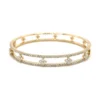 Floral Diamond Bangle Bracelet