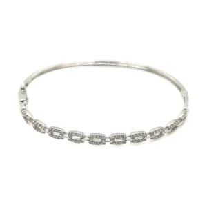 Diamond Link Bangle Bracelet
