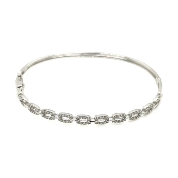 Diamond Link Bangle Bracelet