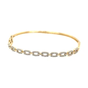 Diamond Link Bangle Bracelet