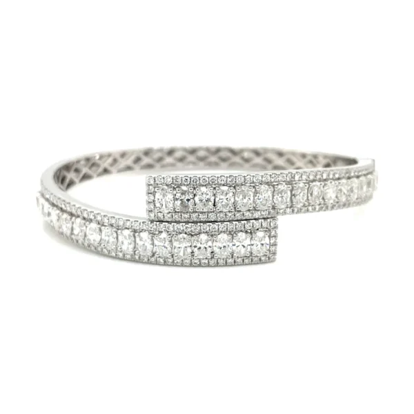 Bypass Diamond Bangle Bracelet