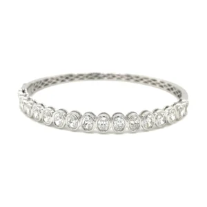 Bezel Set Diamond Bangle