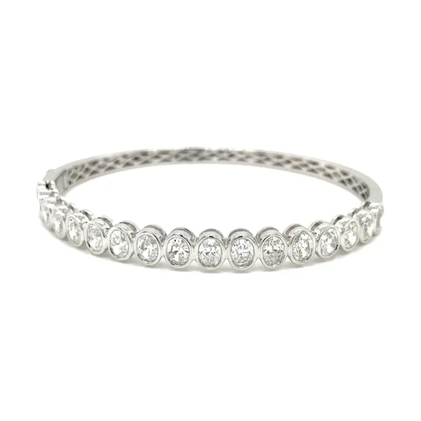 Bezel Set Diamond Bangle