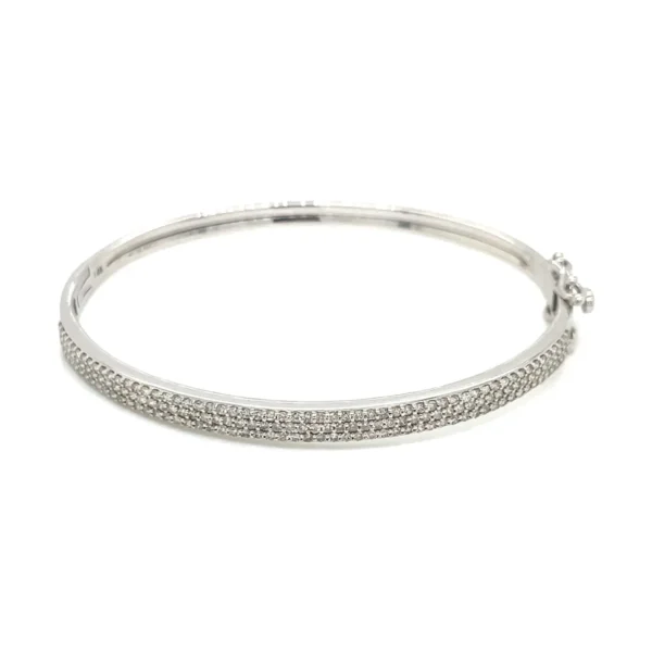 Pave Diamond Bangle Bracelet