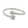 Bypass Diamond Bangle Bracelet