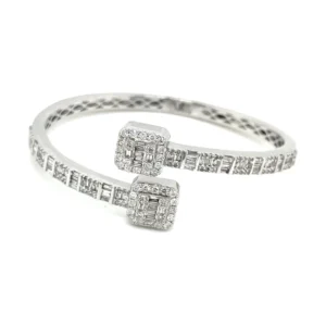 Bypass Diamond Bangle Bracelet
