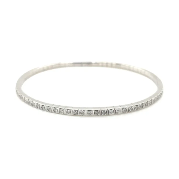 Flexible Diamond Bangle Bracelet