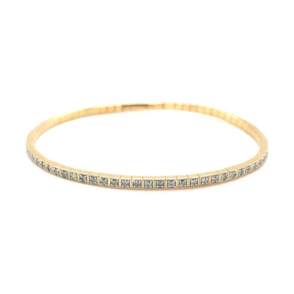 Flexible Diamond Bangle Bracelet