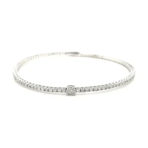 Flexible Diamond Bangle Bracelet