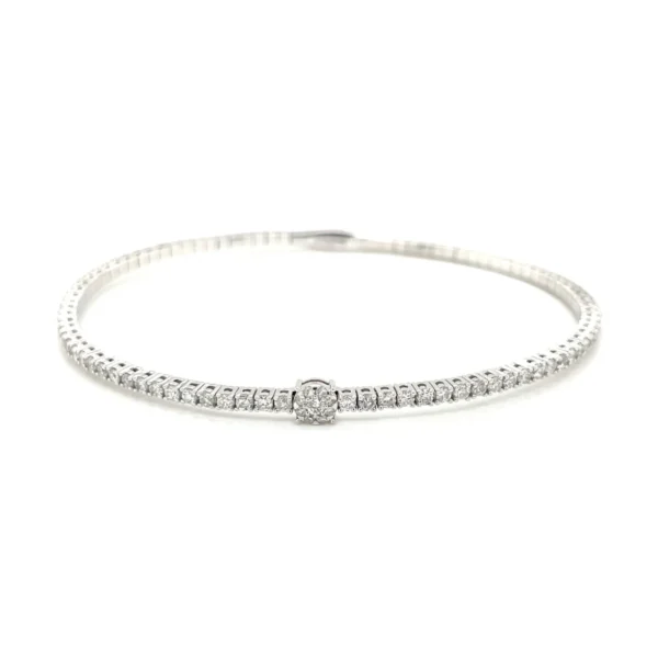 Flexible Diamond Bangle Bracelet