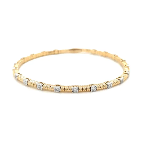 Flexible Diamond Bangle Bracelet