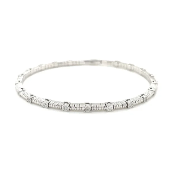 Diamond Flexible Bangle Bracelet