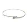 Flexible Diamond Bypass Bangle