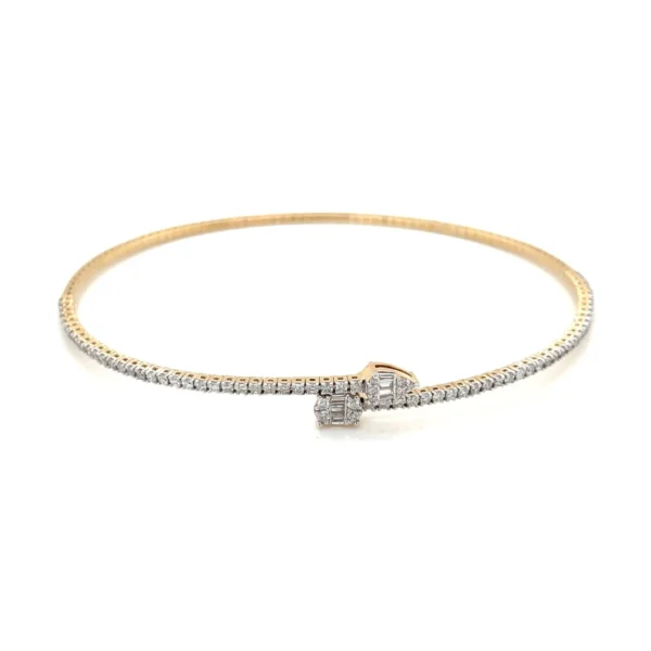 Flexible Diamond Bangle Bracelet
