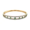 Emerald Diamond Flexible Bangle