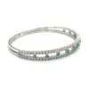 Emerald Diamond Flexible Bangle