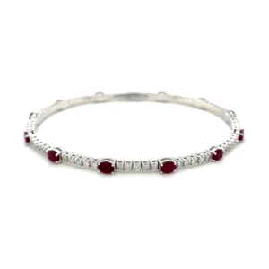 Ruby Diamond Flexible Bangle