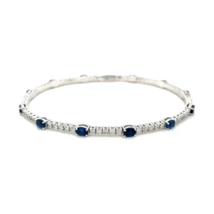 Sapphire Diamond Flexible Bangle