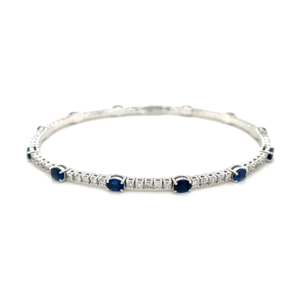 Sapphire Diamond Flexible Bangle