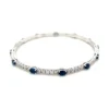 Sapphire Diamond Flexible Bangle